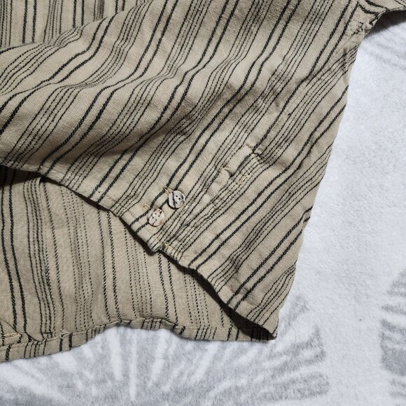 Vintage Stefano International Sportswear Cropped Striped Button Shirt Sz‎ S - Picture 4 of 4